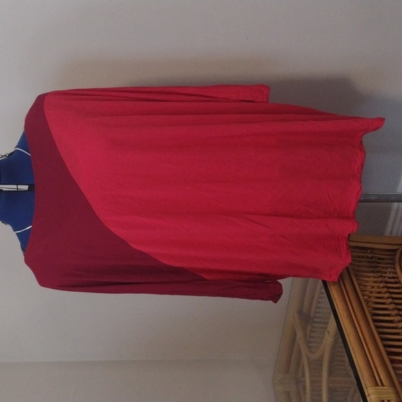 🆕PLUS Color Block 3/4 Sleeve Top w OffSet Hem by INC INTERNATIONAL!! - Picture 4 of 4